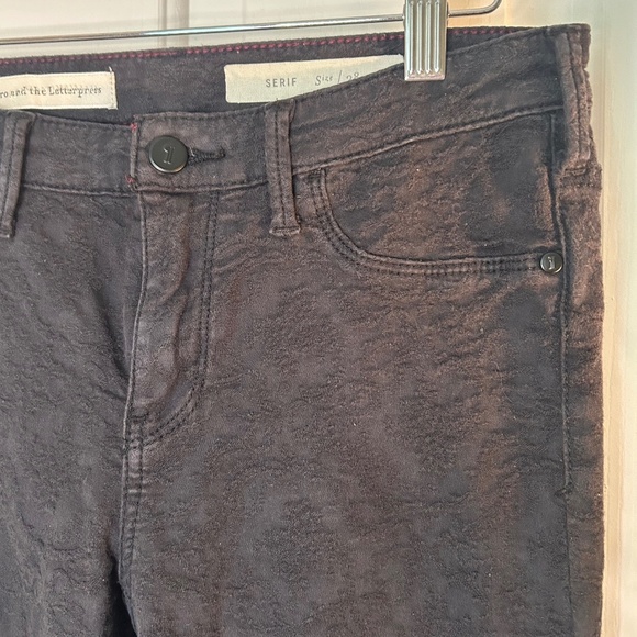 Pilcro and the Letterpress Black Lace Detail Jeans Size 28 - Picture 6 of 7